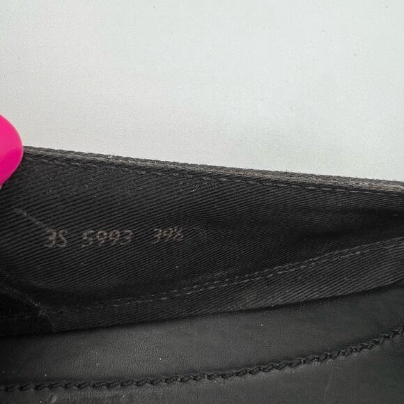 Prada Women 39.5 US 9.5 Sport Slip On Loafers Black Jute Canvas Espadrilles Flat - Picture 6 of 14